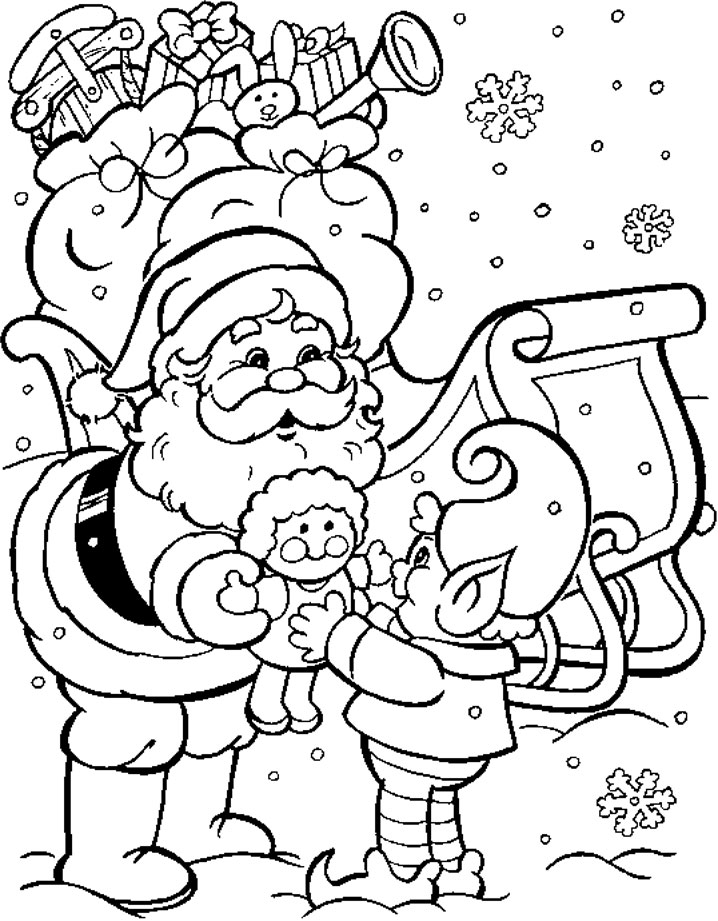 630 Coloring Pages Christmas Santa Download Free Images