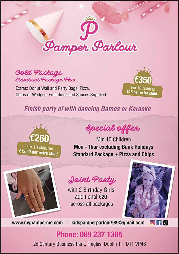 "pamper parlour packages"